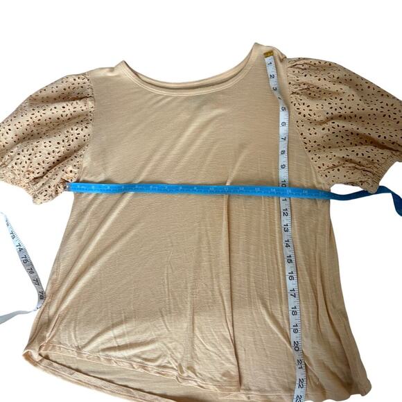 Cupio  Puff Sleeve Blouse - Size L Butter Yellow Cottagecore - Picture 5 of 7